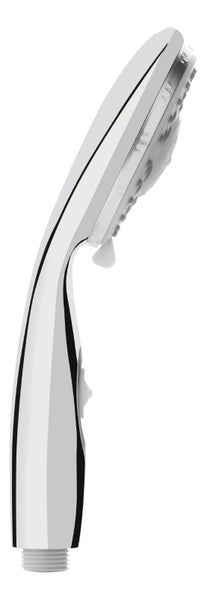 Calmwaters® Handbrause Chrom, 3-strahlige Duschbrause, 10 cm Sprühplatte, Anti-Kalk-Noppen, Wasserstopp-Funktion, Typ 1/2 , Kunststoff, 17AG6176
