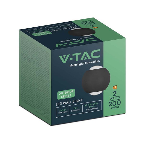 Verpackung einer V-Tac LED-Wandleuchte für den Außenbereich