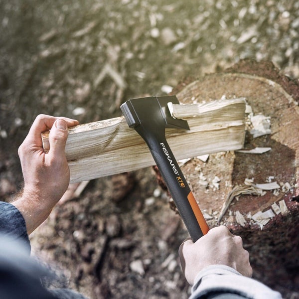 Fiskars Universalaxt »Spaltaxt 35cm X7, inkl Klingen & Transportschutz, Axt zum Holz Hacken«, 640 g, 35,50 cm Länge