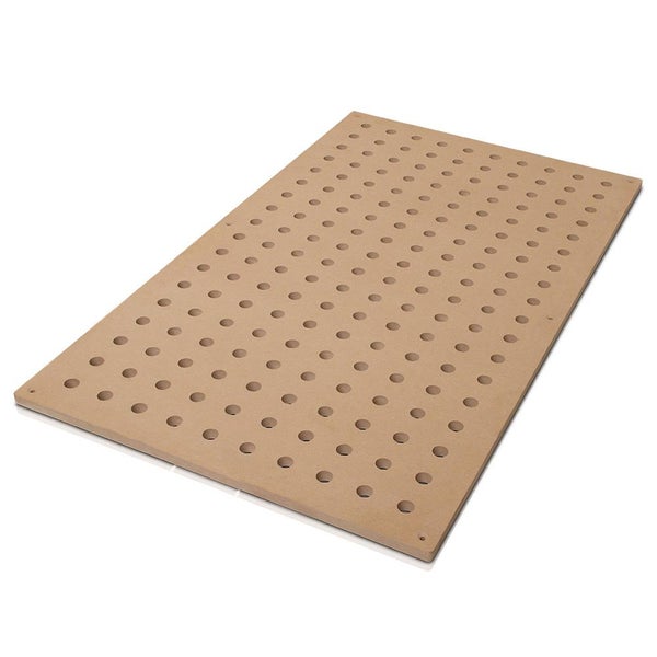 Lochplatte aus Holz für Werkstattordnung