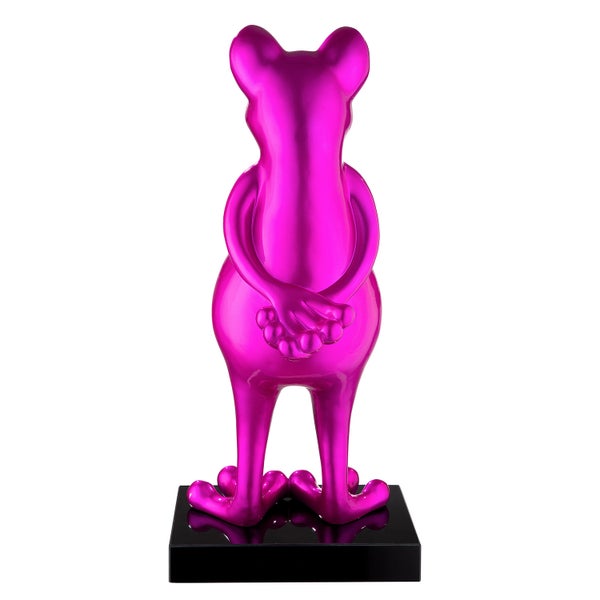 Skulptur GILDE Dekoration Höhe 68cm Breite 30cm pink Kunstharz, Marmor
