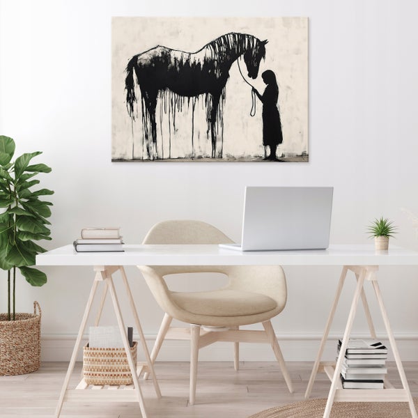 Bilder Abstrakt Banksy Modern Leinwandbild Schlafzimmer 120x80 cm