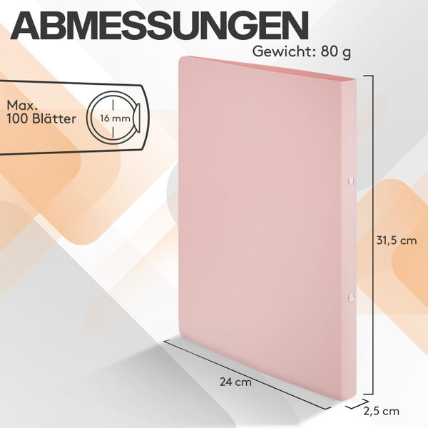 ACROPAQ - 12 x Ringbuch A4 - Mit 2 Ringen, Mit Rückenetiketten, Rückenbreite 2,5 cm, Erde, Natur Farbkollektion - Ringhefter, Ringordner, Ordner A4 Schmal, Ringmappe A4, Schulordner