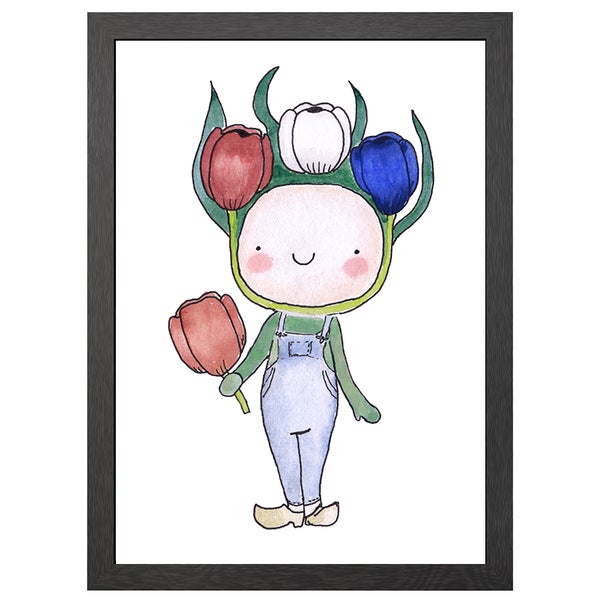 Tulpenjunge Poster Im A2-Rahmen - Joyin