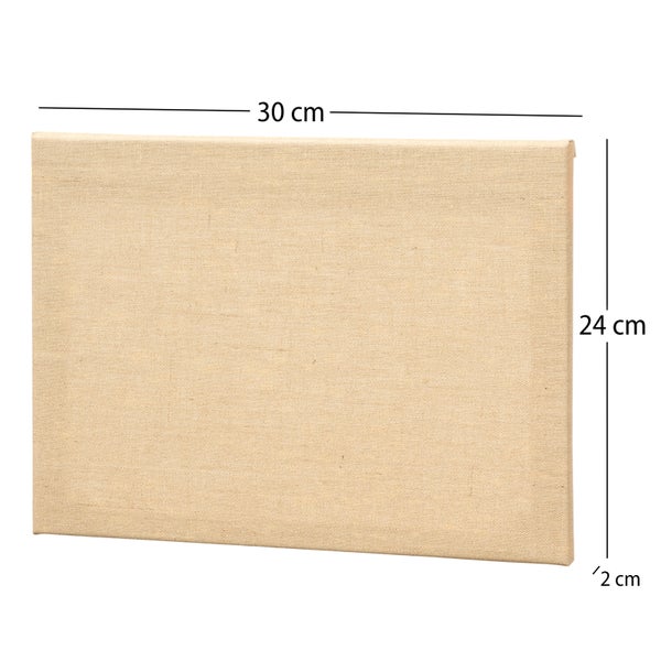 Leinwand Jute 4er Set 30x24 cm (LxB) transparent grundiert, malfertig braun