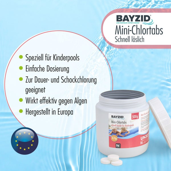 FlamBiol Lampenöl in einer Flasche vor dem Hintergrund einer Poolszene mit Gartenfackeln
