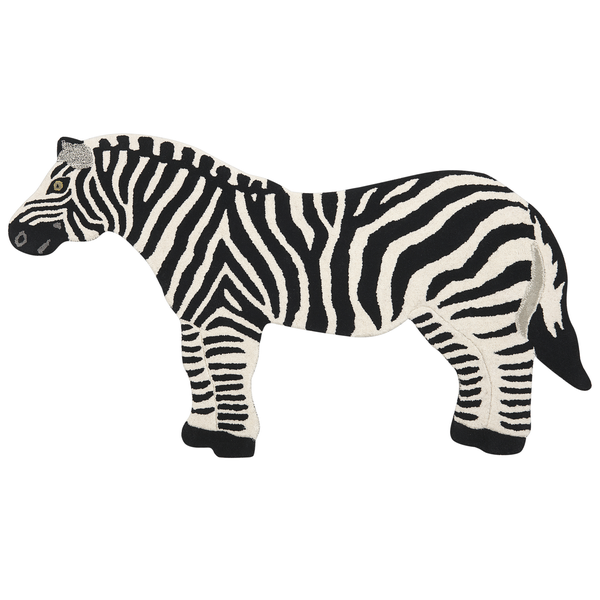 Kinderteppich KHUMBA Schwarz / Weiß 100 x 160 cm Wolle