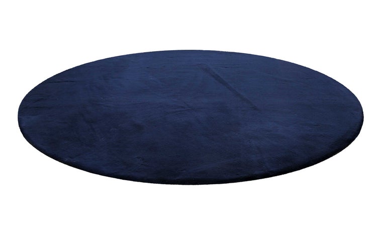 Teppich Rund Dunkelblau kuschelig & flauschig Vita Homie Living 200 cm rund