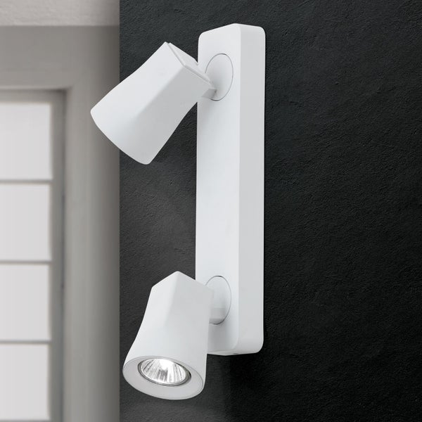 Strahler Sineo 2-flammig GU10 Weiß – Deckenstrahler modern für Wohnzimmer