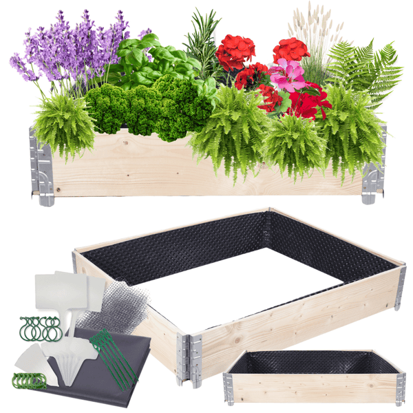 Hochbeetkisten GuardBox HxBxT 20x120x100 cm 1 Ebeneninkl. Luftpolsterfolie Imprägniert