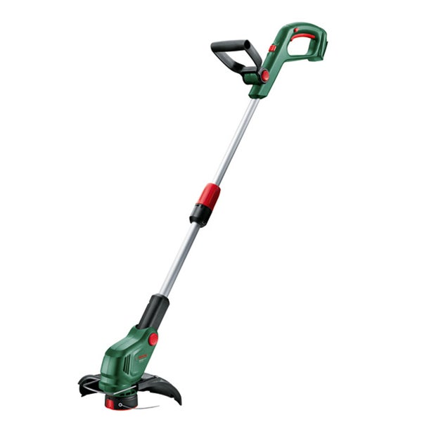 Bosch Akku Rasentrimmer mit verstellbarem Teleskopstiel und Zusatzhandgriff