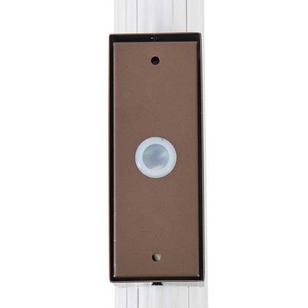 Rechteckiger Türklingelknopf mit Befestigungslöchern