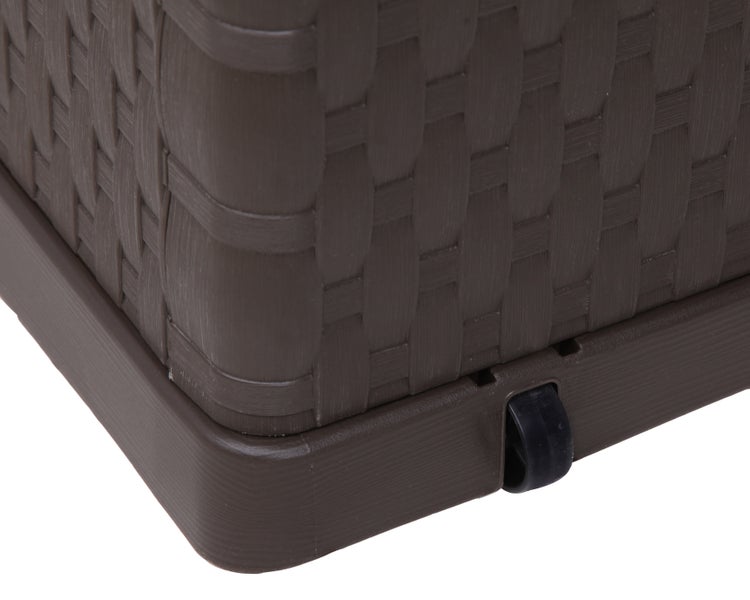 Ondis24 Kissenbox Sitztruhe Rattan braun, Aufbewahrungsbox, Box