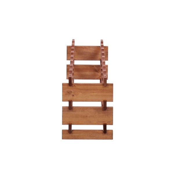 Weinregal VINOTECA FLEX PRO HxBxT 37x84x28cm 24 Flaschen auf 3 Ebenen Massives Kiefernholz Braun geölt