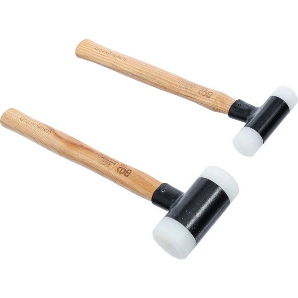 Zwei Gummihämmer mit Hickory Holzstiel