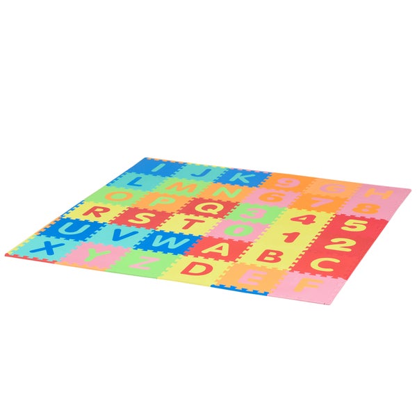 HOMCOM Puzzlematte für Babys, Kinder Spielmatte, 182,5L x 182,5B x 1H cm, EVA, Mehrfarbig