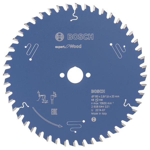 Bosch Kreissägeblatt Expert for Wood für Handkreissägen 180 x 20 x 2,6 mm 48 - 2608644031