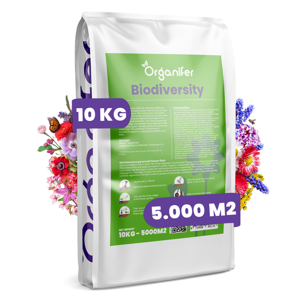Wildblumenmischung - Biodiversität - 62 Arten (10 kg für 5000 m2) - Organifer