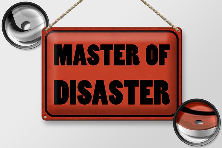 Blechschild Spruch 30x20cm Master of Disaster Schild