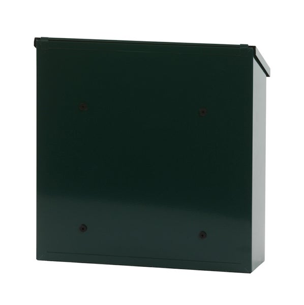 PROREGAL Wandbriefkasten Malagan Mit Zylinderschloss HxBxT 37 x 37 x 11,5 cm Einwurfsöffnung 35,8 x 4 cm Grün