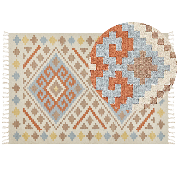 Teppich ATAN Bunt 160 x 230 cm Baumwolle Kelim