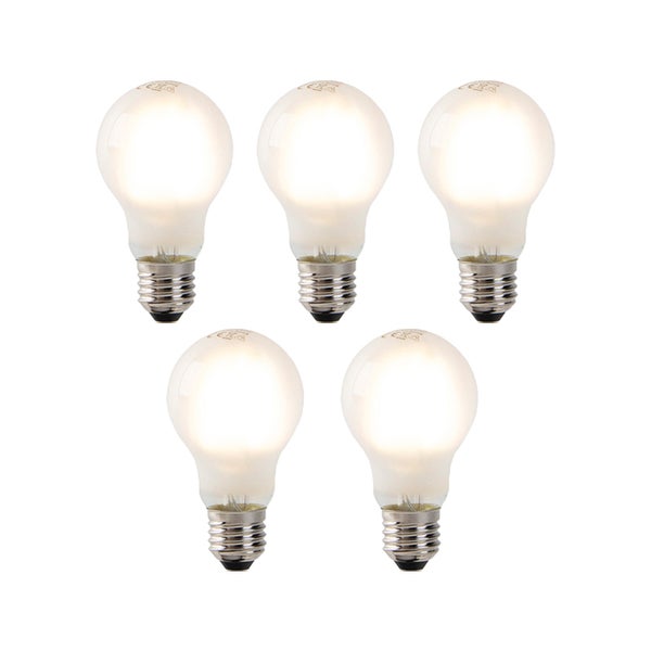 Set mit 5 dimmbaren E27 LED-Glühlampen aus satiniertem Glas 320 lm 2700K