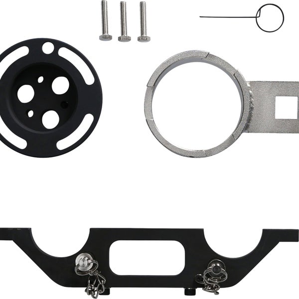 Werkzeugsatz für die Autoreparatur mit Schrauben, Halterung und Schlüssel