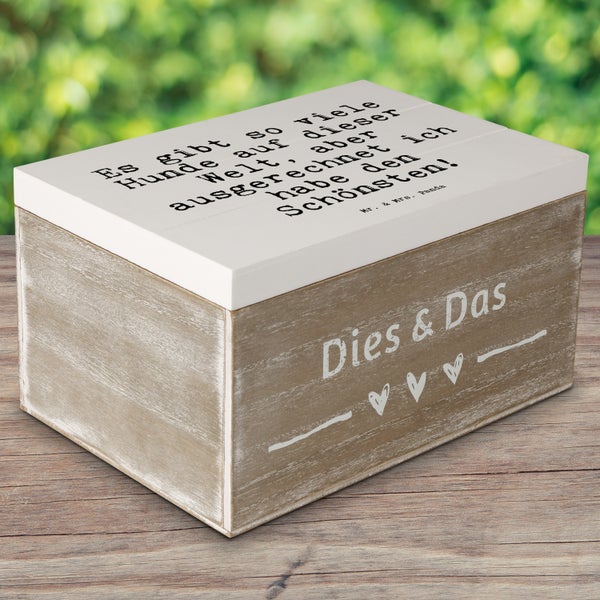 Mr. & Mrs. Panda 22 x 15 cm Holzkiste Es gibt so viele... - Weiß