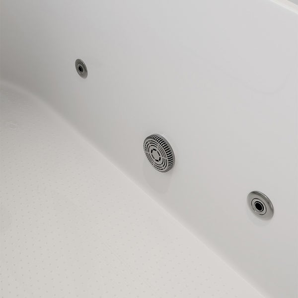 Home Deluxe - Seniorenbadewanne inkl. Whirlpool- VITAL M Links - Maße: 153 x 76 x 64cm - inkl. komplettem Zubehör I Badewanne mit Tür, Senioren Badewanne mit Einstieg