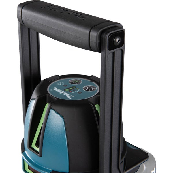 Makita Logo auf einem Kreuzlinienlaser mit Tragegriff