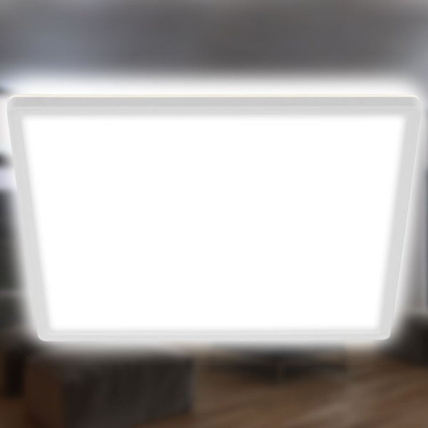 LED Deckenleuchte - 22W, 3000 lm, On/Off, Backlighteffekt, neutralweiß, IP20, weiß