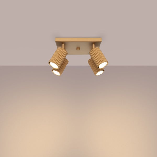 Deckenleuchte mit vier Strahlern aus Metall