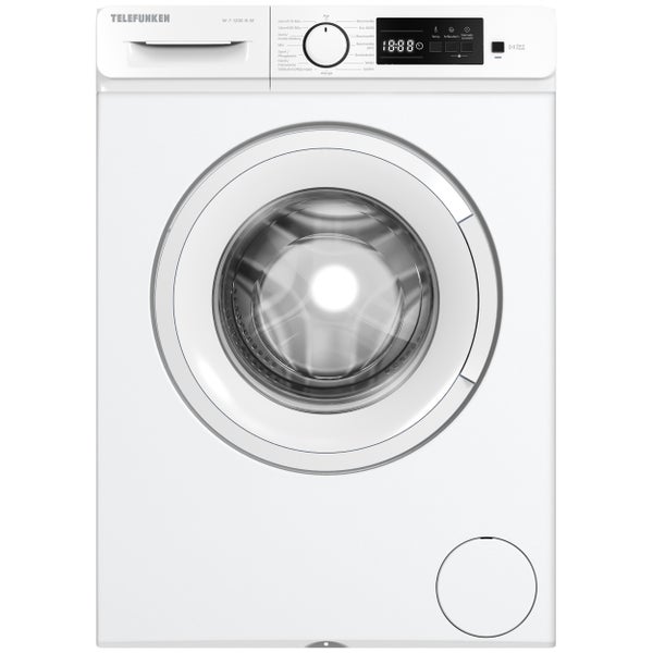 Telefunken Waschmaschine 7kg Frontlader 1200 U/Min. Inverter Motor AquaStop Schontrommel W-7-1200-B-W weiß