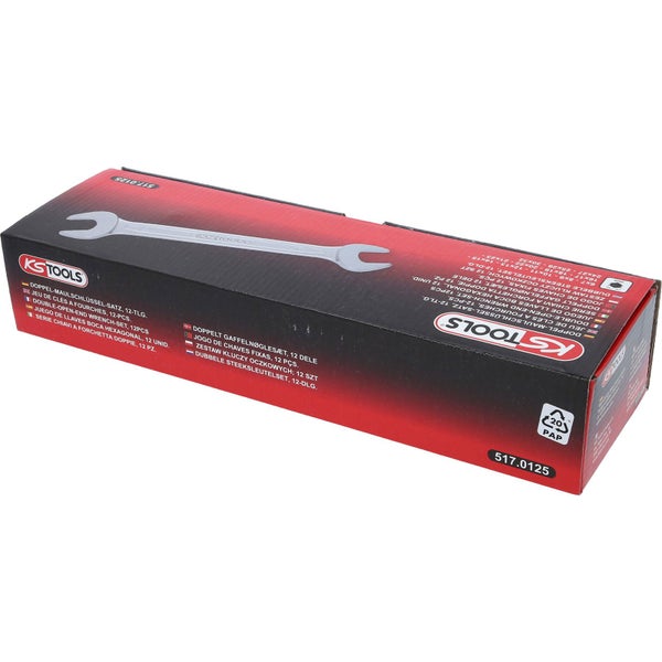 KS TOOLS Doppel-Maulschlüssel-Satz 12tlg. 6 x 7 - 30 x 32 mm - 517.0125