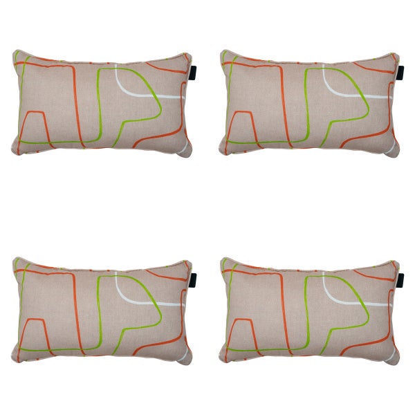 Dekokissen Joah terra - Ca. 30x50 cm - 4er-Set