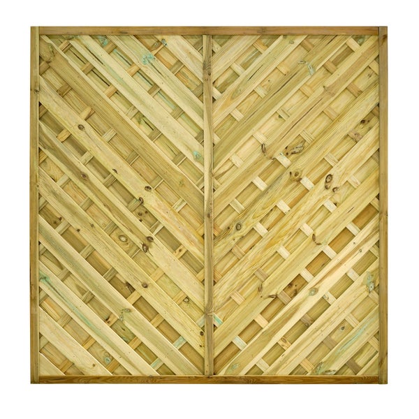 Holzzaun mit diagonaler Gitterstruktur