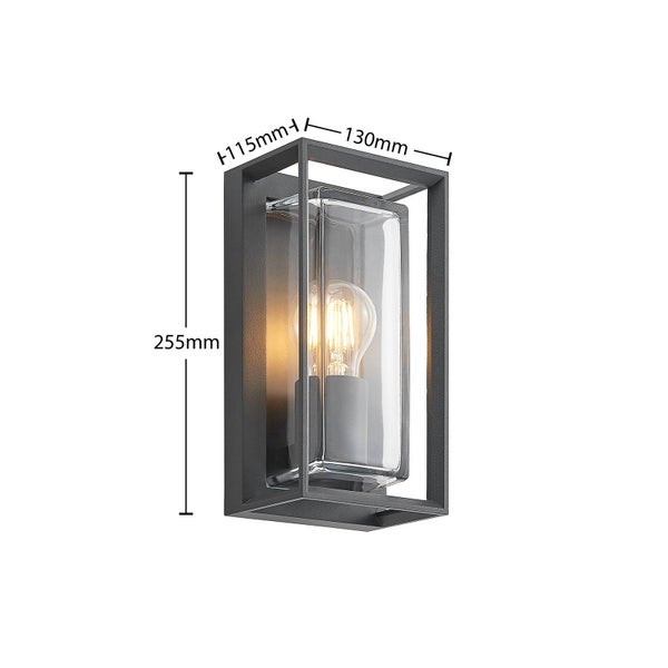 Arcchio Wandleuchte außen Ismera mit Bewegungsmelder (Modern) in Schwarz aus Aluminium (1 flammig, E27) - Wandlampe für Außenwand/Hauswand Haus Terrasse und Balkon Licht nach oben & unten