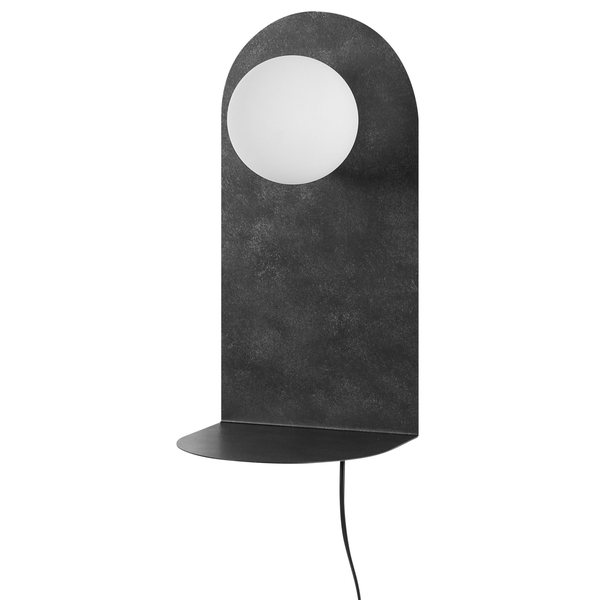 Wandlampe MAPI mit Ablage Metall Graphitgrau