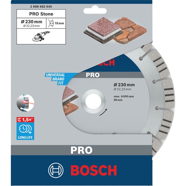 Bosch PRO Stone Diamanttrennscheibe 230 x 22,23 mm - 2608602645