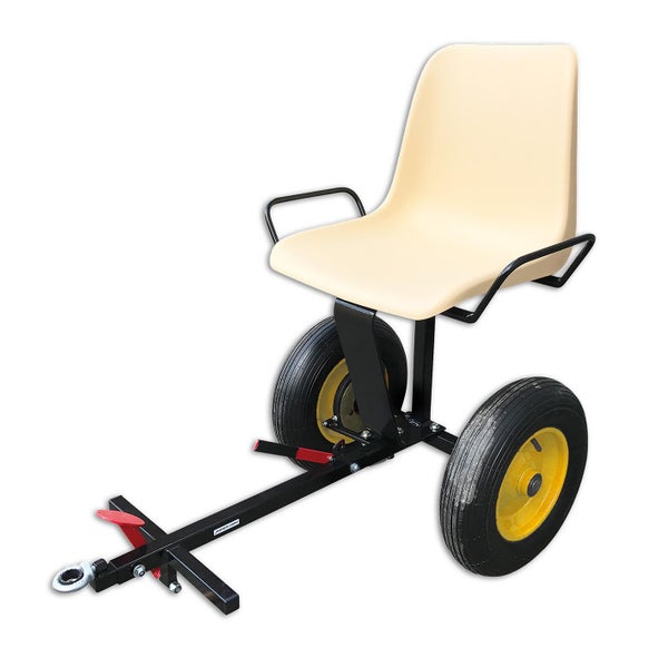 BAMATO Hochgrasmäher und Mulcher Sitz mit großen Reifen für unwegsames Gelände