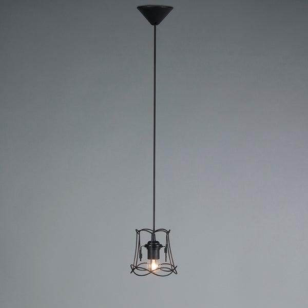 Hängelampe mit Metallkäfig