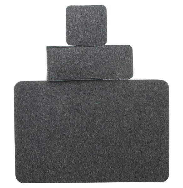 FRANK FLECHTWAREN | Tischset Trend-Hirsch, 6tlg., FILZ, Platzmatte 30 x 45 cm