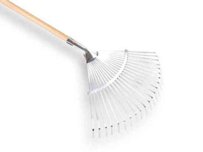 Fächerbesen mit Holzstiel