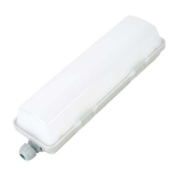 Feuchtraumleuchte LED mit Kunststoffabdeckung zur Wand oder Deckenmontage
