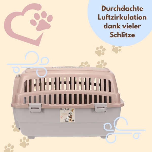 Haustiertransportbox mit Belüftungsschlitzen