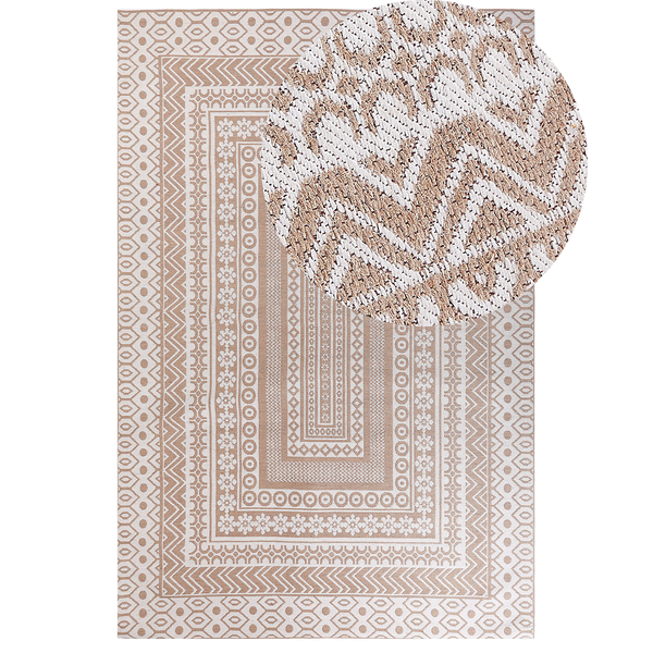 Teppich BAGLAR 200 x 300 cm Jute Weiß
