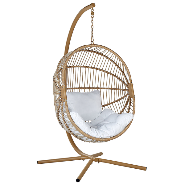 Hängesessel mit Gestell ACRI Polyrattan Beige