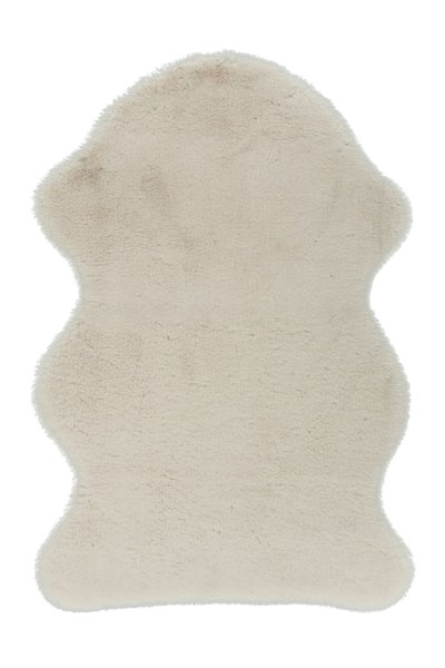 Hochflor Teppich Xenia Elfenbein Uni 60 x 90 cm