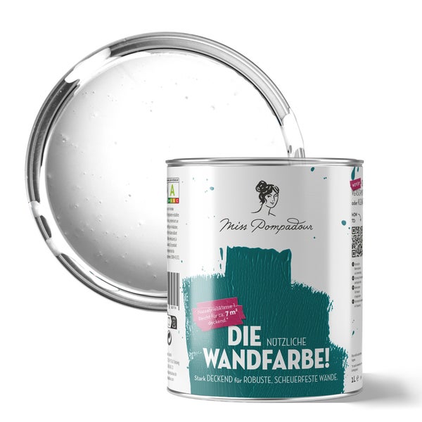 Miss Pompadour Wandfarbe in einem offenen Farbeimer