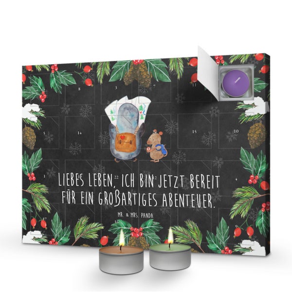 Mr. & Mrs. Panda Duftkerzen Adventskalender Pinguin & Maus Wanderer - Schwarz